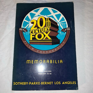 Sotheby's 1971 20th Century Fox Movie Memorabilia Auction Catalog Blue Yellow